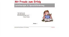 Desktop Screenshot of lerntherapie-rosengarten.de